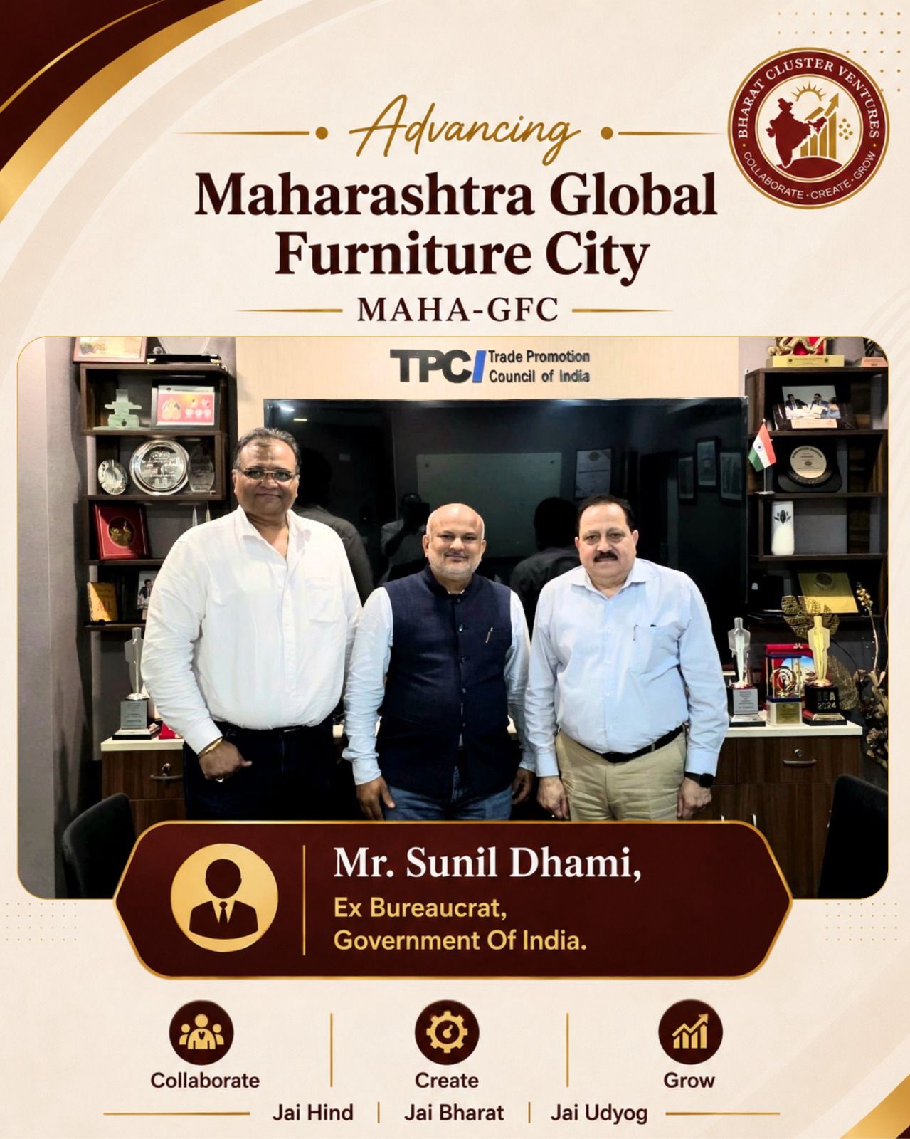 Dt. 13.05.2026 at Delhi We (Bharat Cluster Ventures Private Limited) had the pleasure of a courtesy meeting wi